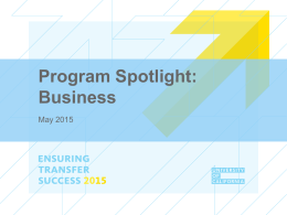 Program Spotlight:Business
