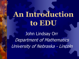 BROWNSTONE LEARNING - University of Nebraska–Lincoln