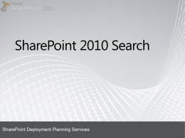 SharePoint 2010 - Search presentation