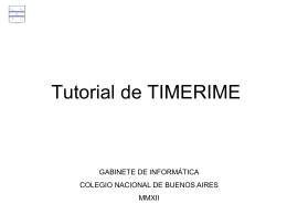 Tutorial de TIMERIME - Colegio Nacional de Buenos Aires