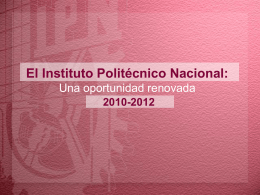 Programa de Trabajo 2010-2012