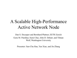 A Scalable High-Performance Active Network Node