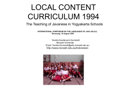 Local Content Curriculum 1994