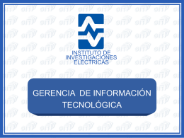 INSTITUTO DE INVESTIGACIONES ELECTRICAS