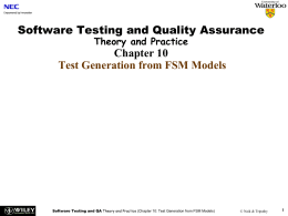 Software Testing Theory and Practice