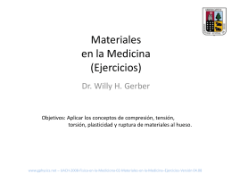 Materiales en la Medicina (Ejercicios)