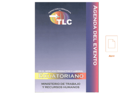 TLC – Agenda del Seminario