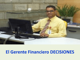 El Gerente Financiero DECISIONES