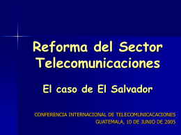 Reforma del Sector Telecomunicaciones