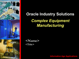 High Tech Industry Story - Oracle Software Downloads