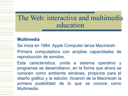 The Web: interactive and multimedia education