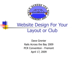 Website Design For Your Layout or Club