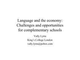 Language and the economy: Challenges and opportunities …