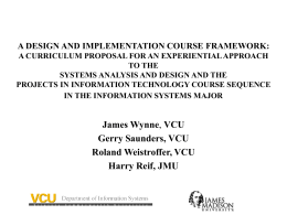 A DESIGN AND IMPLEMENTATION COURSE FRAMEWORK: …