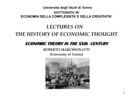 Roberto Marchionatti , ECONOMIC THEORY IN THE XXth …