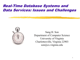 Real-Time Database Systems: Time Constraints and Their