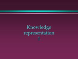 Knowledge representation 1
