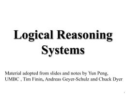 Logic based systems - Portland State University
