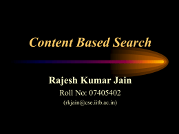 Content Based Search - Indian Institute of Technology …