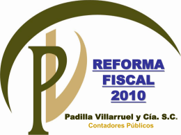 Reformas Fiscales 2010 - MINIFISCAL.COM Bienvenidos