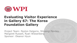 Evaluating Visitor Experience in Gallery 67: The Korea
