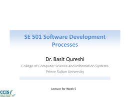 SE 501 Software Development Processes - PSU