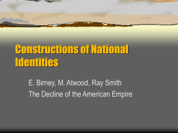 Constructions of National Identities