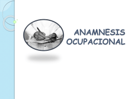 ANAMNESIS OCUPACIONAL - electivaaudiologiaocupacional