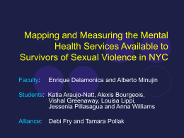 Mapping and Measuring the Mental Health Services …