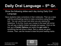 Daily Oral Language – 3rd Gr.