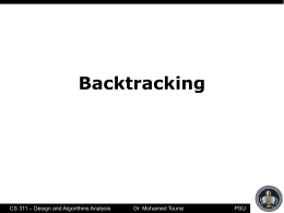 Backtracking - PSU