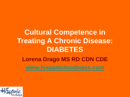 Cultural Competence in Treating A Chronic Disease: …