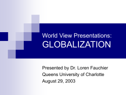 GLOBALIZATION - TakingITGlobal
