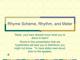 Rhythm and Meter