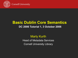 Basic Dublin Core Semantics