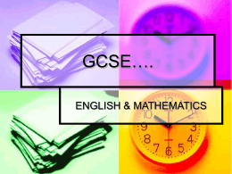 GCSE eng & maths PP