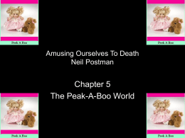 Amusing Ourselves To Death Neil Postman