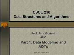 CSCI 210 Data Structures & Algorithms