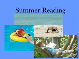 6th Grade Summer Reading Choices