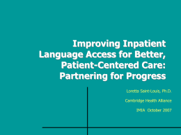 Improving Inpatient Language Access for Better Patient