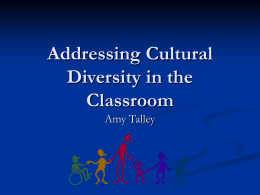 Addressing Diversity in the Classroom