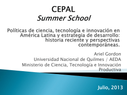 CEPAL Summer School