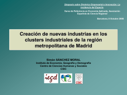 NEW FIRM CREATION AND INDUSTRIAL CLUSTERS IN …