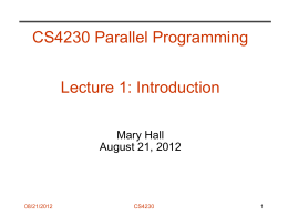 CS267: Introduction - University of Utah