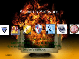 Antivirus Software - Jordan University of Science and