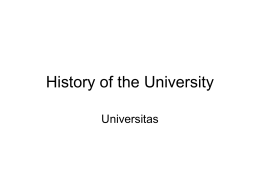 History of the University