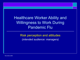 Healthcare Worker Ability and Willingness to Work …