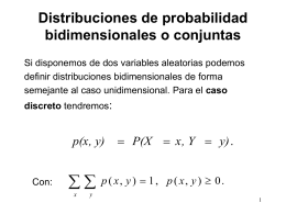 Distribuciones de probabilidad bidimensionales o conjuntas