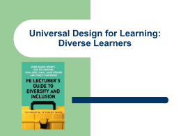 Universal Design for Learning: Diverse Learners