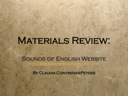 Materials Review: - English Pronunciation / FrontPage